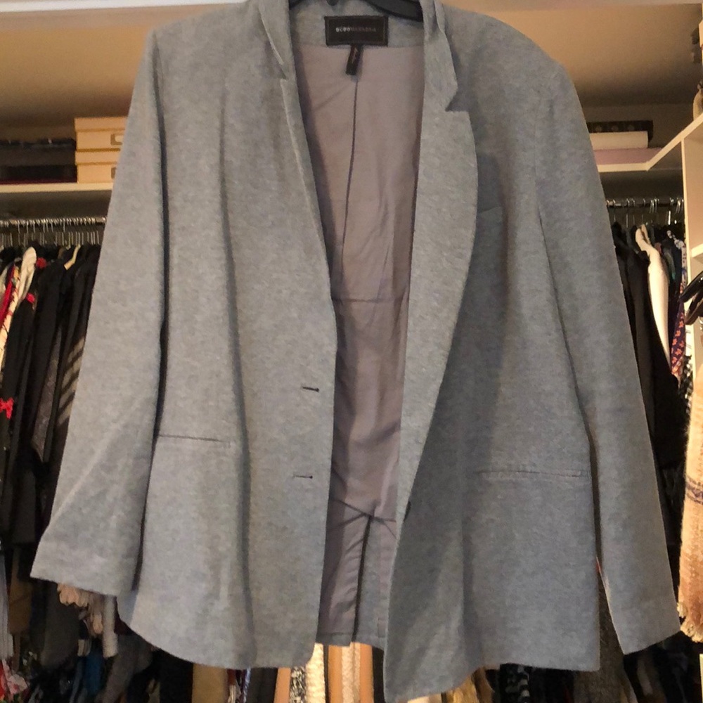 Grey Cotton Blazer.